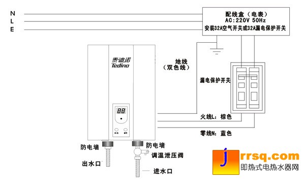 小厨宝电热水器安装示意图